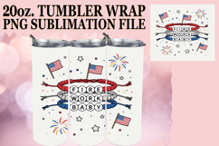 Dreamy Reflections 20oz tumbler wrap, Patriotic Product Image 1