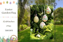 Welcome Garden Flag Template, Happy Easter Garden Flag PNG Product Image 1