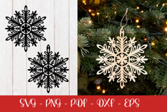 Snowflake laser SVG PNG| Christmas Snowflakes ornament Product Image 2