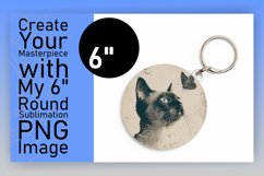 Whimsical Cat Sublimation: Keychain &amp; Coaster Mix Product Image 1