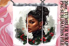 Dreamy vibes 20oz tumbler wrap, Xmas Girl Product Image 1