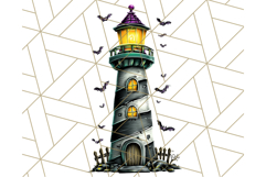 Halloween Buildings Clipart PNG, Haunted Houses Art Product Image 3
