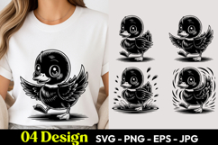 Cute Black Chick SVG PNG Product Image 1