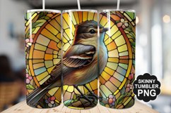 Eastern Phoebe Single Bird Stained Glass - Tumble Design Product Image 1