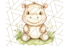 Pastel Safari Jungle Baby Animals PNG Clipart, Nursery Product Image 3