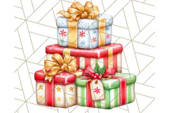 Santa Sleigh Ride Clipart PNG, Flying Reindeer Christmas Art Product Image 3
