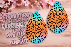 Bold Glittery Leopard Print Teardrop Earring Product Image 1
