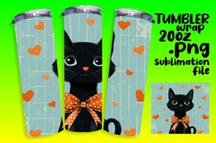 Artistic Watercolor Cat Tumbler Wrap Product Image 1