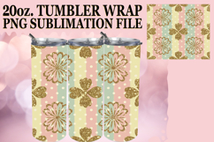 Cozy Dreams 20oz tumbler wrap, Gold Flower Product Image 1