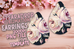 Creative Teardrop Design for Sublimation , Flower Pattern Product Image 1