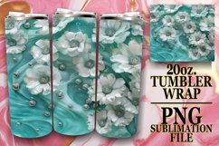 Sublimation Springtime Splendor Tumbler Wrap Design 20oz Product Image 1