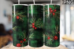 Green Christmas Plaid Tumbler Wrap -High Quality 300 Dpi Product Image 1