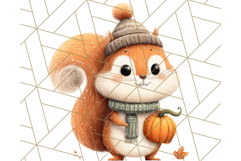 Cozy Autumn Animal Clipart, Fall Forest Critters PNG Product Image 3