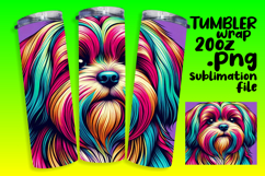 VIBRANT 20oz Tumbler Wrap for Sublimation , Dog Product Image 1