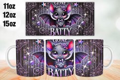 Gone Batty Mug Wrap Sublimation 11oz, 12oz, 15oz Product Image 1