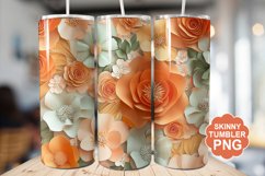 Summer 3D Flowers Tumbler | Summer Tumbler Wrap Product Image 1
