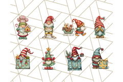 Christmas Gnome Clipart, Holiday Gnomes PNG Illustrations Product Image 3