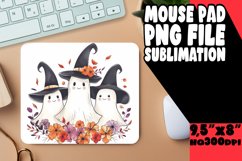 Spooky Halloween Mouse Pad Ghost Design PNG Product Image 1