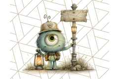 Midnight Monster Camp Out Clipart PNG, Halloween Png Product Image 3