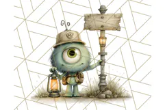 Midnight Monster Camp Out Clipart PNG, Halloween Png Product Image 3