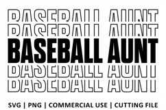 Baseball Aunt SVG | Stacked SVG Product Image 2