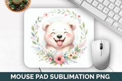 Bear Mouse Pad, Cute Animal Mouse Pad PNG, Animal Lover Gift Product Image 1
