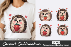 Cute Hedgehog Clipart PNG Product Image 1