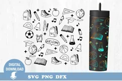 Back to School Tumbler design svg. Tumbler designs teacher Product Image 1