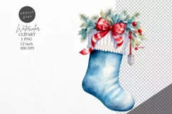 Christmas clipart, Stoking clipart, Winter clipart Product Image 1