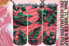 Summer Glitter Bloom Tumbler Wrap - 20oz Sublimation Product Image 1