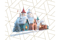Christmas Train Ride PNG Clipart with Yeti and Elves Product Image 3