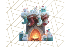 Holiday Yeti Village PNG Clipart, Cute Winter Clip Art Product Image 3