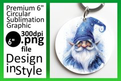 Mystical Moments: Watercolor Gnome Circle Design Product Image 1