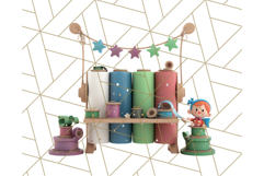Santa’s Workshop PNG Clipart Elves, Toys &amp; Gifts Clip Art Product Image 3