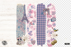 Paris Summer Travel Brushstrokes Clipart Product Image 1