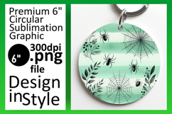 Bright Circle Design Keychain Template , Halloween Product Image 1