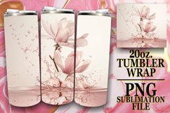 Petal Symphony: Sublimation Tumbler Wrap - 20oz Product Image 1