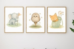 10 PNG Baby Woodland Animals Nursery Bundle with Bonus! Product Image 3