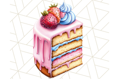 Pastel Sweet Treats Clipart, Ice Cream, Cakes, Donuts Png Product Image 3