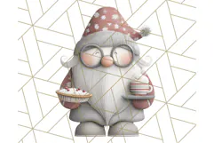 Cozy Winter Gnome Clipart PNG, Christmas Gnome Clip Art Product Image 3