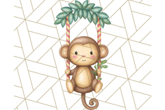 Safari Christmas PNG Clipart, Cute Jungle Animal Art Product Image 3