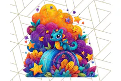 Cute Fantasy Dragon Clipart PNG, Bold Baby Dragon Clip Art Product Image 3