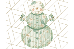 Patterned Snowman Silhouette PNG Clipart Product Image 3