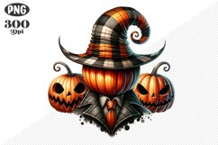 Halloween Pumpkins Sublimation - Clipart PNG Design Product Image 1