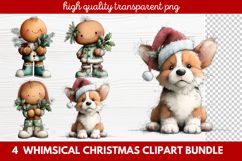 Whimsical Christmas Clipart | Cute Festive Holiday PNG Product Image 1