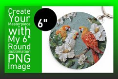Fresh 3D Floral Keychain &amp; Coaster: Sublimation Edition Product Image 1