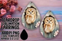Whimsical Teardrop Earrings Design Art , Animals In Wall Product Image 1