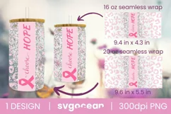 Cancer Libbey Wrap Design | PNG | 16 Oz | 20 Oz Libbey Glass Product Image 2