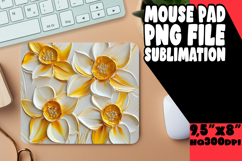 CHEERFUL MOUSE PAD SUBLIMATION INSPIRATION, 3D Flower Product Image 1