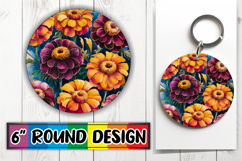 Radiant Sublimation Coasters, Flower Pattern Product Image 1